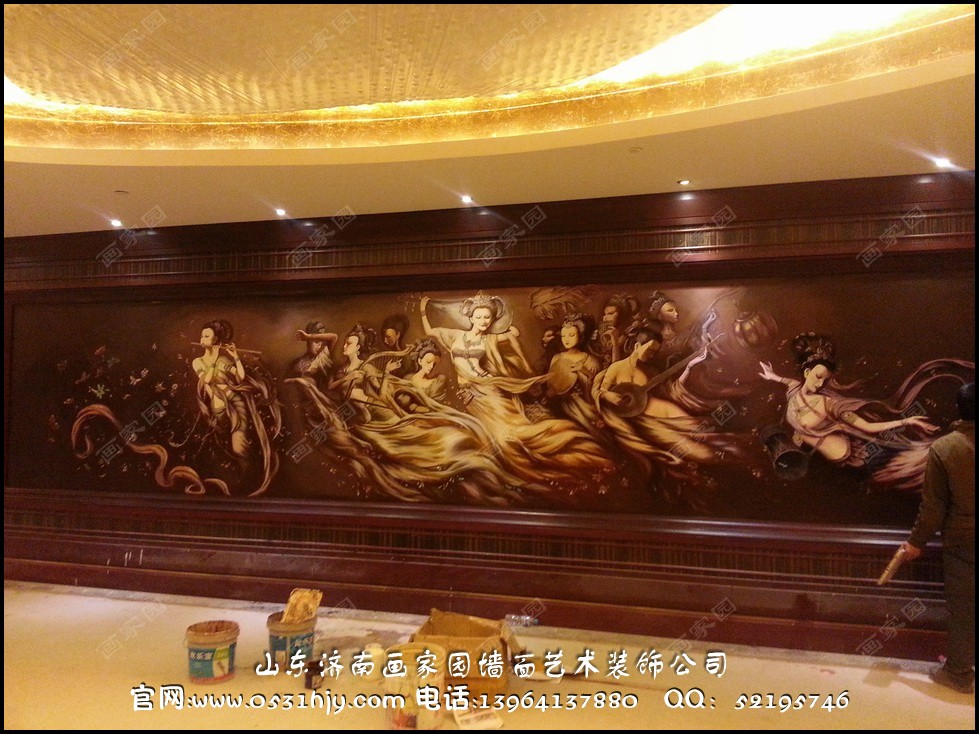青岛酒店手绘墙